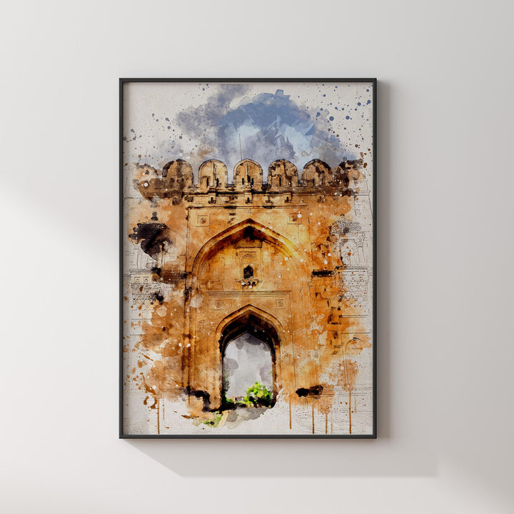 Jhelum Wall Art Print | Rohtas Fort Pakistan Travel Poster