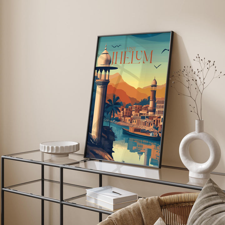 Visit Jhelum Wall Art Print | Pakistan Travel Poster