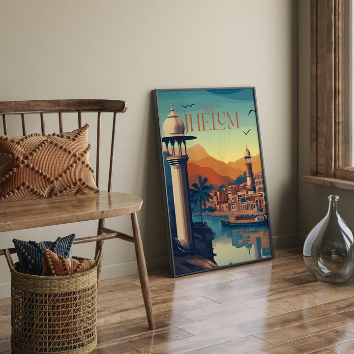 Visit Jhelum Wall Art Print | Pakistan Travel Poster