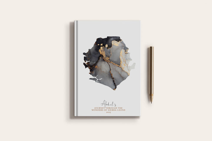 Sierra Leone Travel Journal Personalised Travel Diary Notebook Country Sierra Leone Map Custom Map Planner