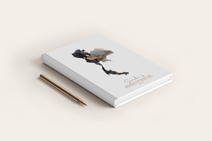 Thailand Travel Journal Personalised Travel Diary Notebook Country Thailand Map Custom Map Planner