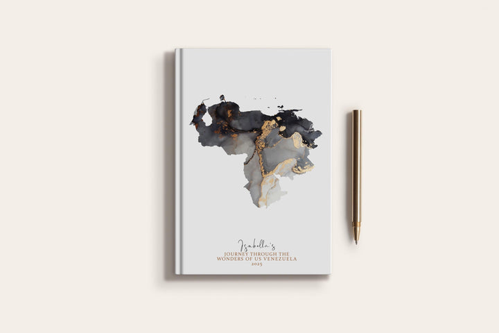 Venezuela Travel Journal Personalised Travel Diary Notebook Country Venezuela Map Custom Map Planner