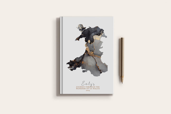 Wales Travel Journal Personalised Travel Diary Notebook Country Wales Map Custom Map Planner