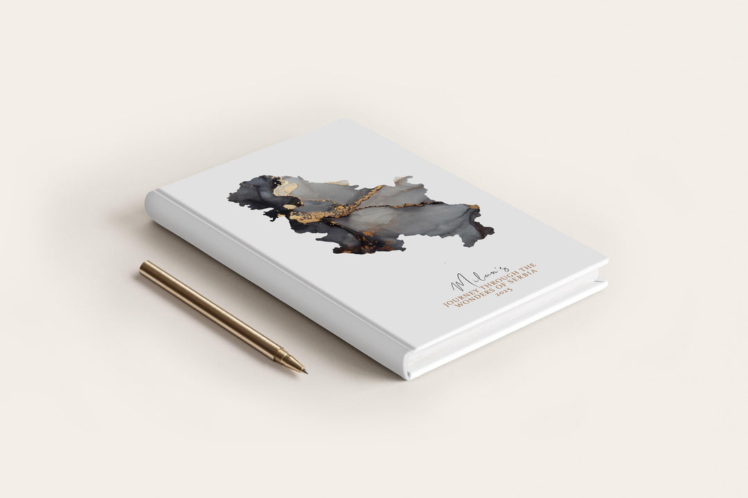 Serbia Travel Journal Personalised Travel Diary Notebook Country Serbia Map Custom Map Planner