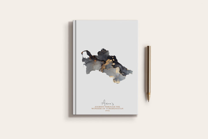 Turkmenistan Travel Journal Personalised Travel Diary Notebook Country Turkmenistan Map Custom Map Planner