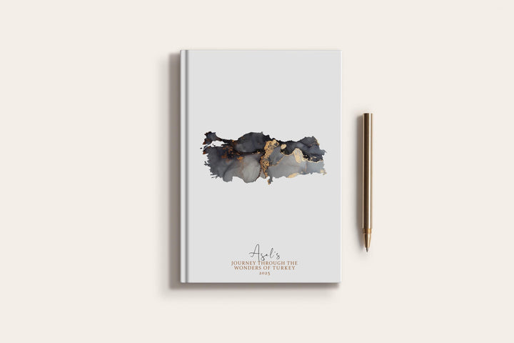 Turkey Travel Journal Personalised Travel Diary Notebook Country Turkey Map Custom Map Planner