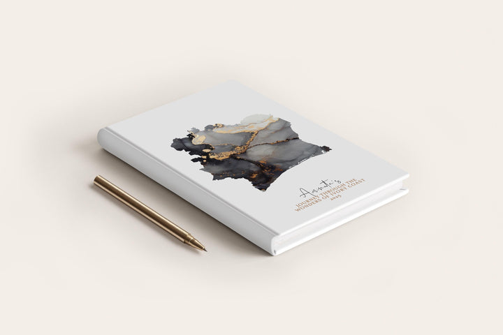 Ivory Coast Travel Journal Personalised Travel Diary Notebook Country Ivory Coast Map Custom Map Planner