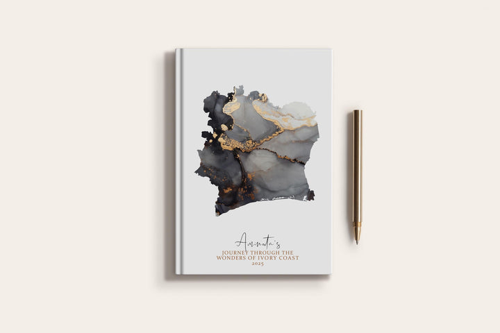 Ivory Coast Travel Journal Personalised Travel Diary Notebook Country Ivory Coast Map Custom Map Planner