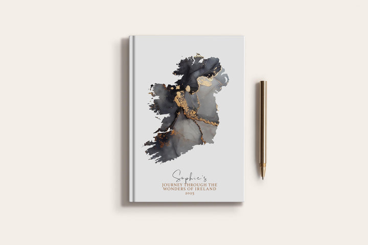 Ireland Travel Journal Personalised Travel Diary Notebook Country Ireland  Map Custom Map Planner