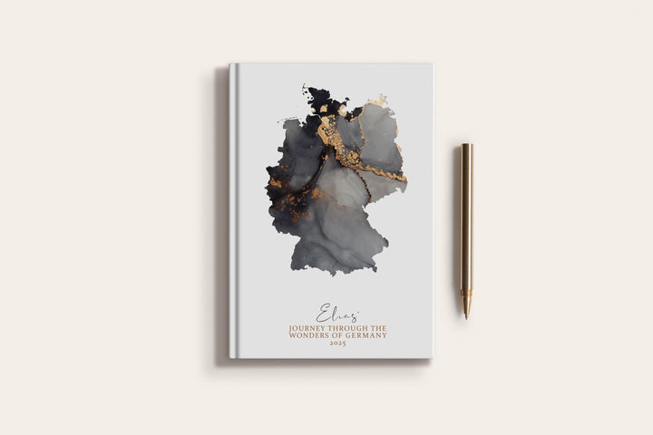 Germany Travel Journal Personalised Travel Diary Notebook Country Germany Map Custom Map Planner