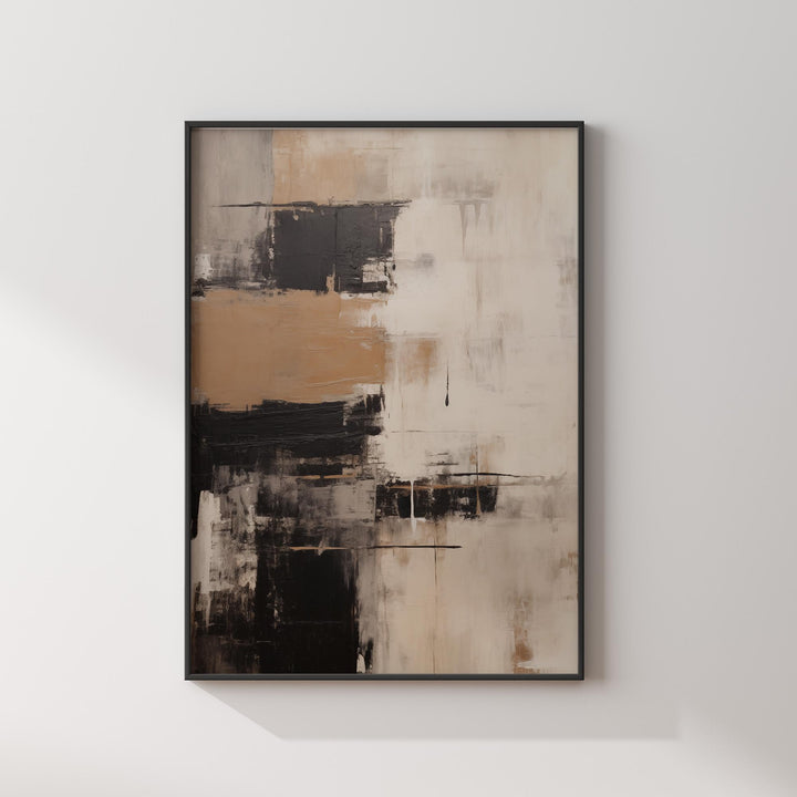 Kaaba Wall Art | Black and Gold Abstract Islamic Wall Art Print | Arabic Calligraphy