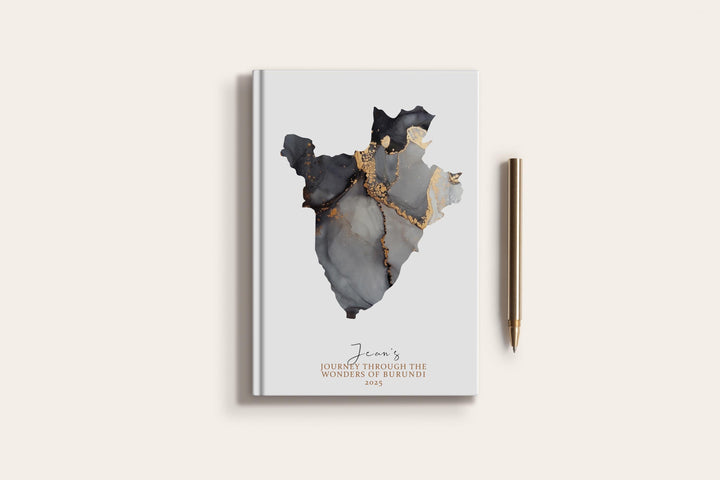Burundi Travel Journal Personalised Travel Diary Notebook Country Burundi Map Custom Map Planner