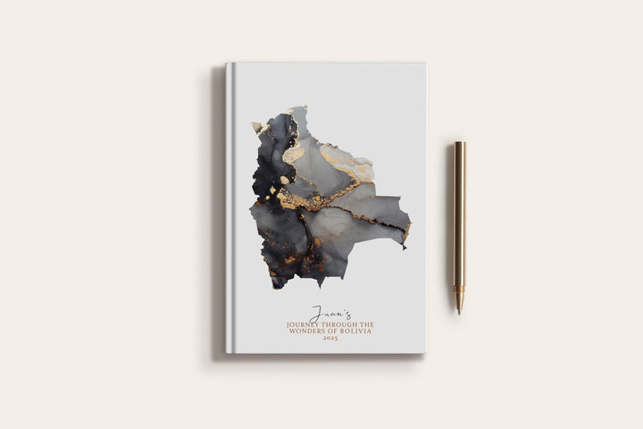 Bolivia Travel Journal Personalised Travel Diary Notebook Country Bolivia Map Custom Map Planner
