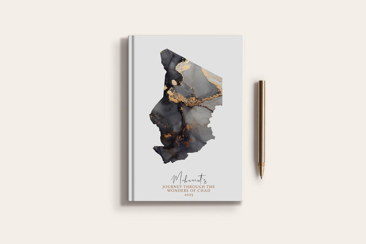 Chad  Travel Journal Personalised Travel Diary Notebook Country  Chad  Map Custom Map PlannerC