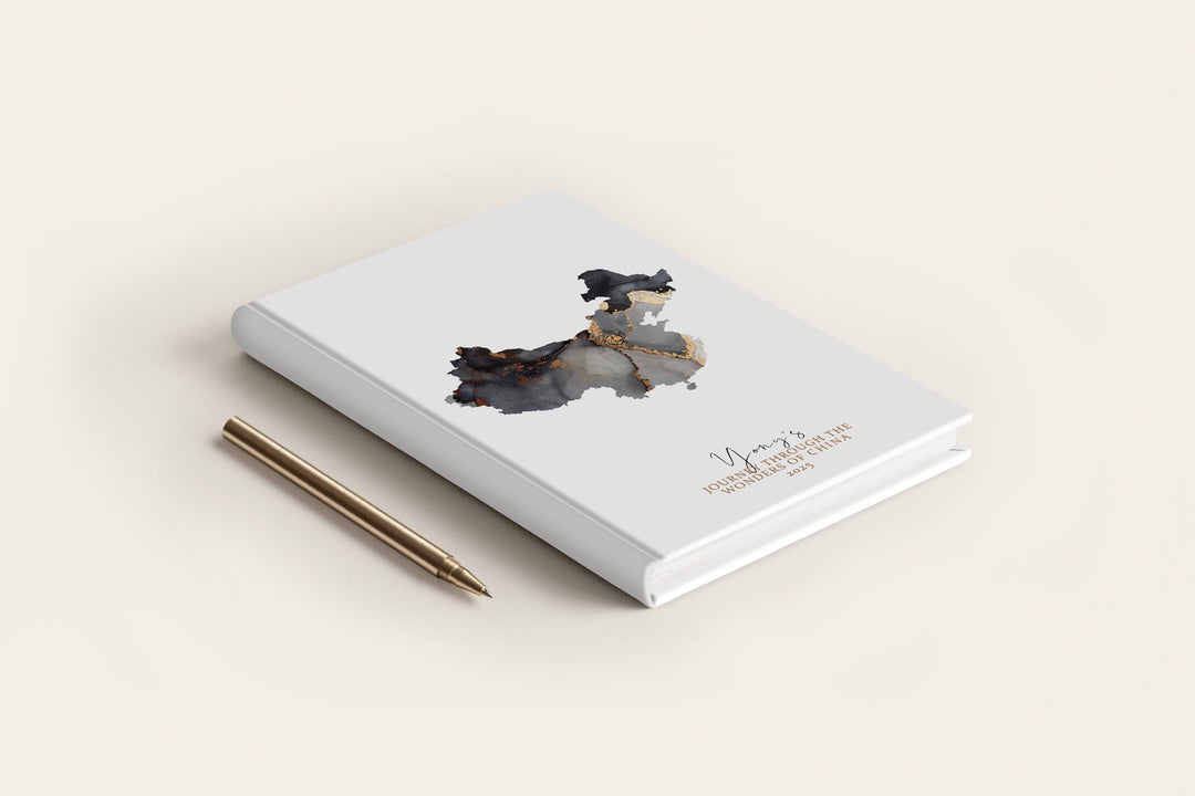 China Travel Journal Personalised Travel Diary Notebook Country China Map Custom Map Planner