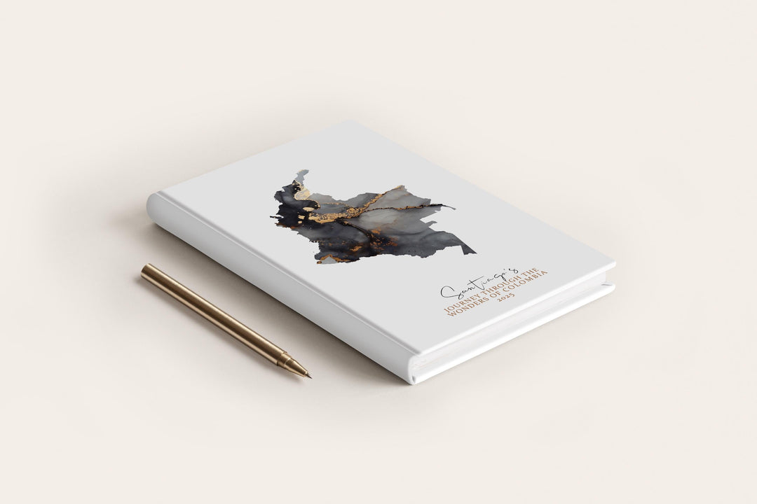 Colombia Travel Journal Personalised Travel Diary Notebook Country Colombia  Map Custom Map Planner