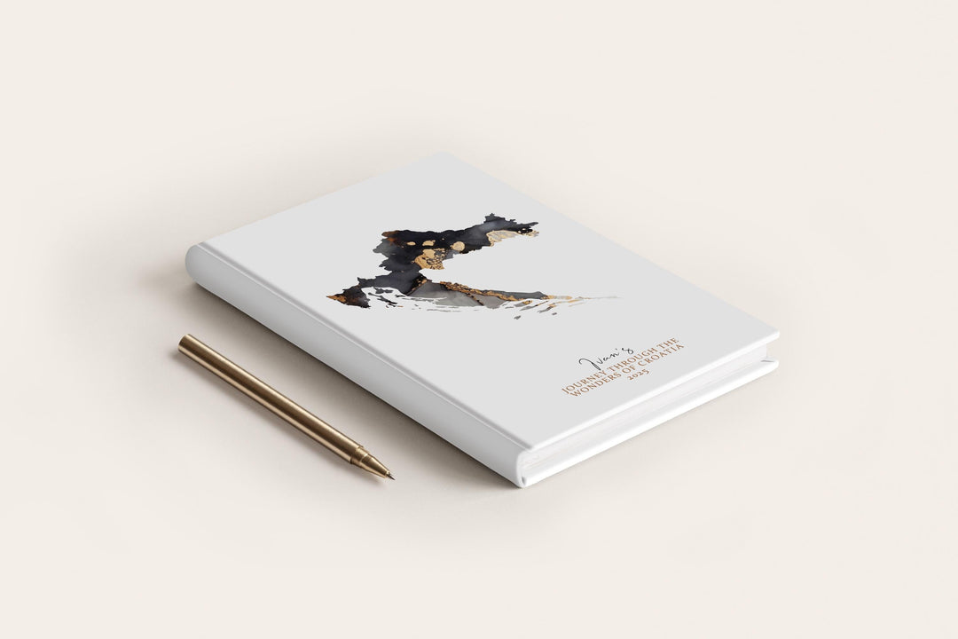 Croatia Travel Journal Personalised Travel Diary Notebook Country Croatia   Map Custom Map Planner