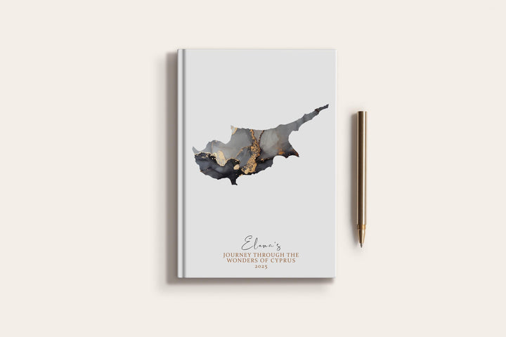 Cyprus Travel Journal Personalised Travel Diary Notebook Country Cyprus  Map Custom Map Planner