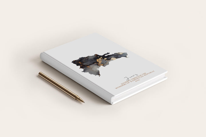 Dominican Republic  Travel Journal Personalised Travel Diary Notebook Country Dominican Republic Map Custom Map Planner