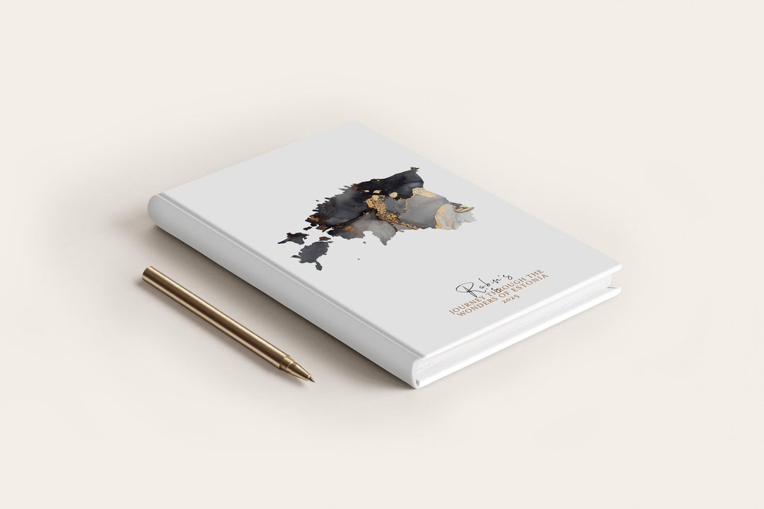 Estonia Travel Journal Personalised Travel Diary Notebook Country Estonia Map Custom Map Planner