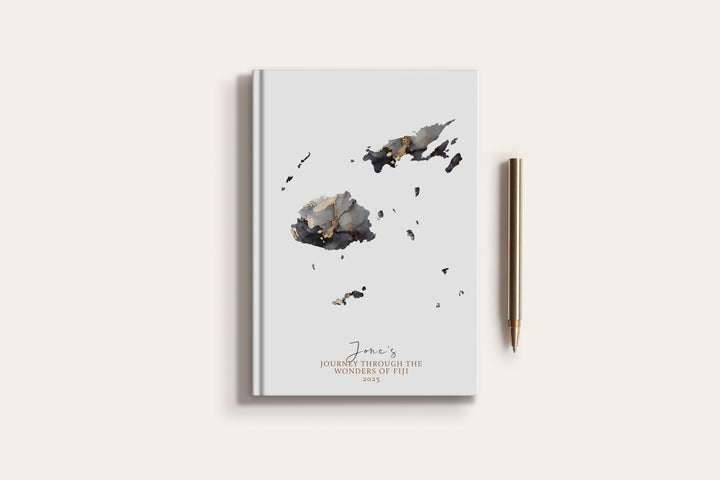 Fiji Travel Journal Personalised Travel Diary Notebook Country Fiji  Map Custom Map Planner