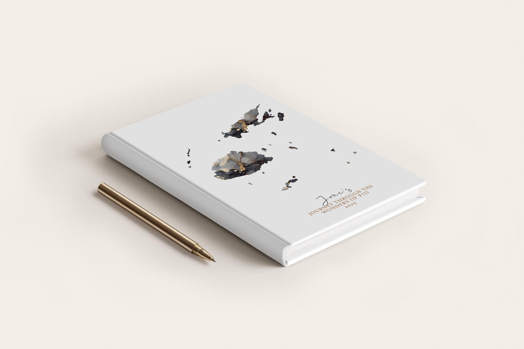 Fiji Travel Journal Personalised Travel Diary Notebook Country Fiji  Map Custom Map Planner
