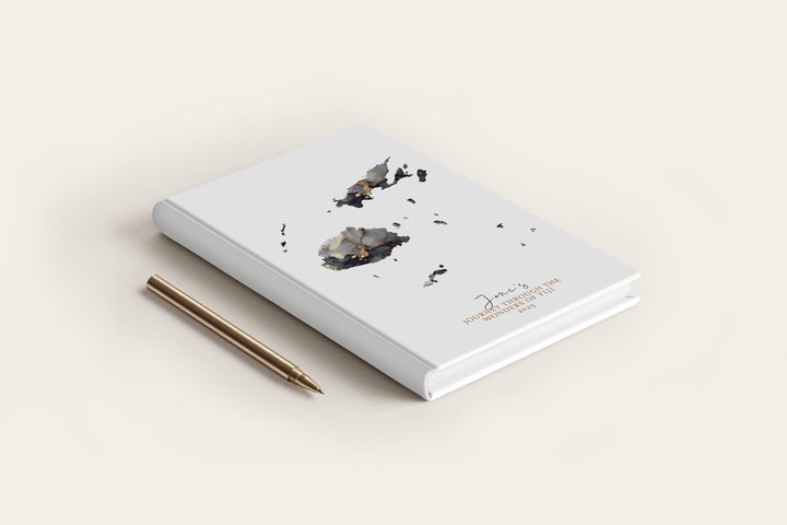 Fiji Travel Journal Personalised Travel Diary Notebook Country Fiji  Map Custom Map Planner