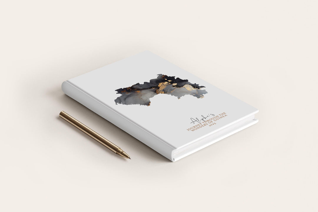 Guinea  Travel Journal Personalised Travel Diary Notebook Country Guinea  Map Custom Map Planner