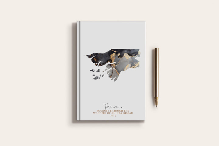 Guinea-Bissau Travel Journal Personalised Travel Diary Notebook Country Guinea-Bissau Map Custom Map Planner