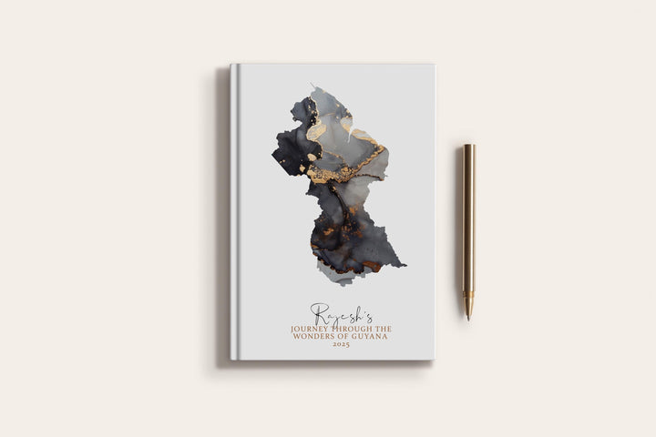 Guyana Travel Journal Personalised Travel Diary Notebook Country Guyana Map Custom Map Planner
