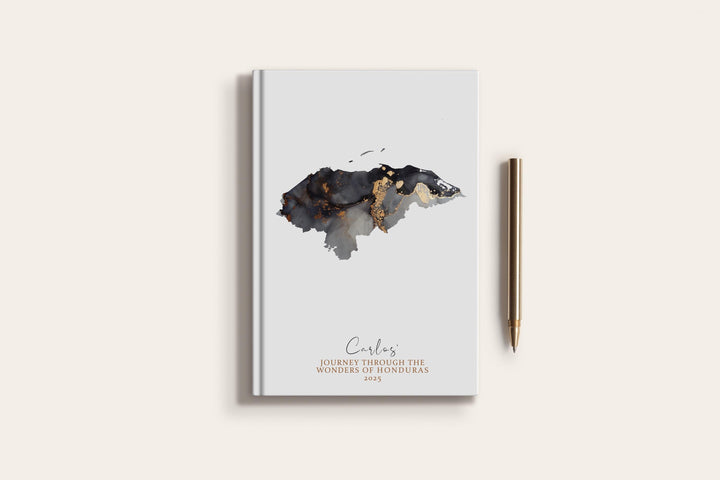 Honduras Travel Journal Personalised Travel Diary Notebook Country Honduras Map Custom Map Planner