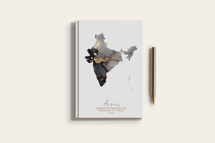 India Travel Journal Personalised Travel Diary Notebook Country India Map Custom Map Planner