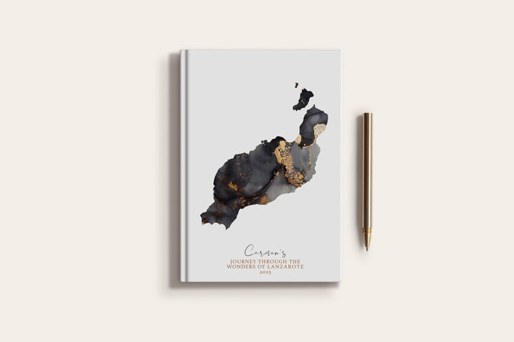 Lanzarote Travel Journal Personalised Travel Diary Notebook Country Lanzarote Map Custom Map Planner