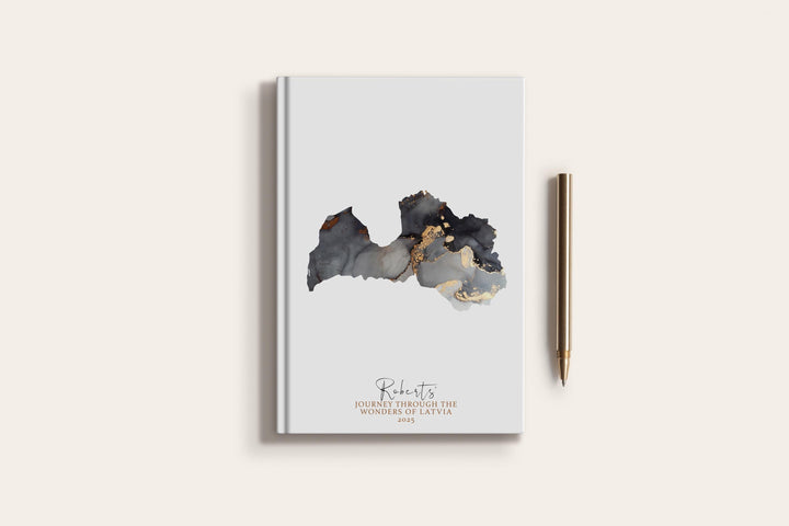 Latvia Travel Journal Personalised Travel Diary Notebook Country Latvia Map Custom Map Planner
