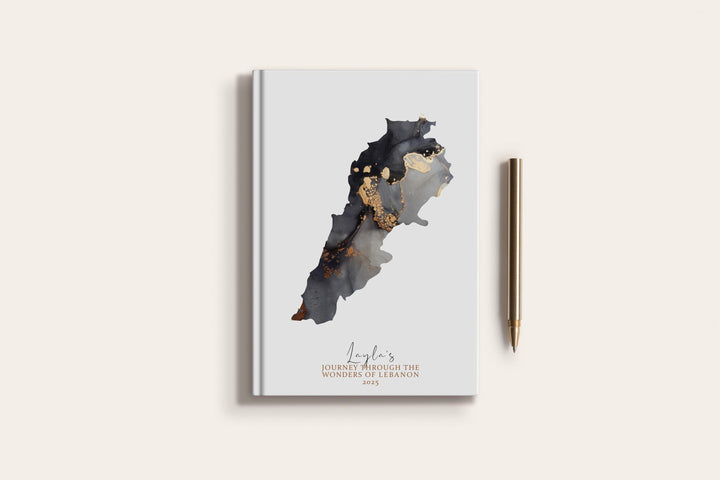 Lebanon Travel Journal Personalised Travel Diary Notebook Country Lebanon Map Custom Map Planner