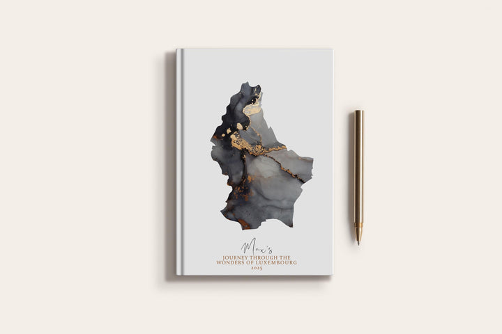 Luxembourg Travel Journal Personalised Travel Diary Notebook Country Luxembourg Map Custom Map Planner