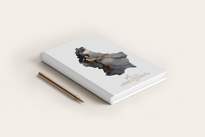 Luxembourg Travel Journal Personalised Travel Diary Notebook Country Luxembourg Map Custom Map Planner