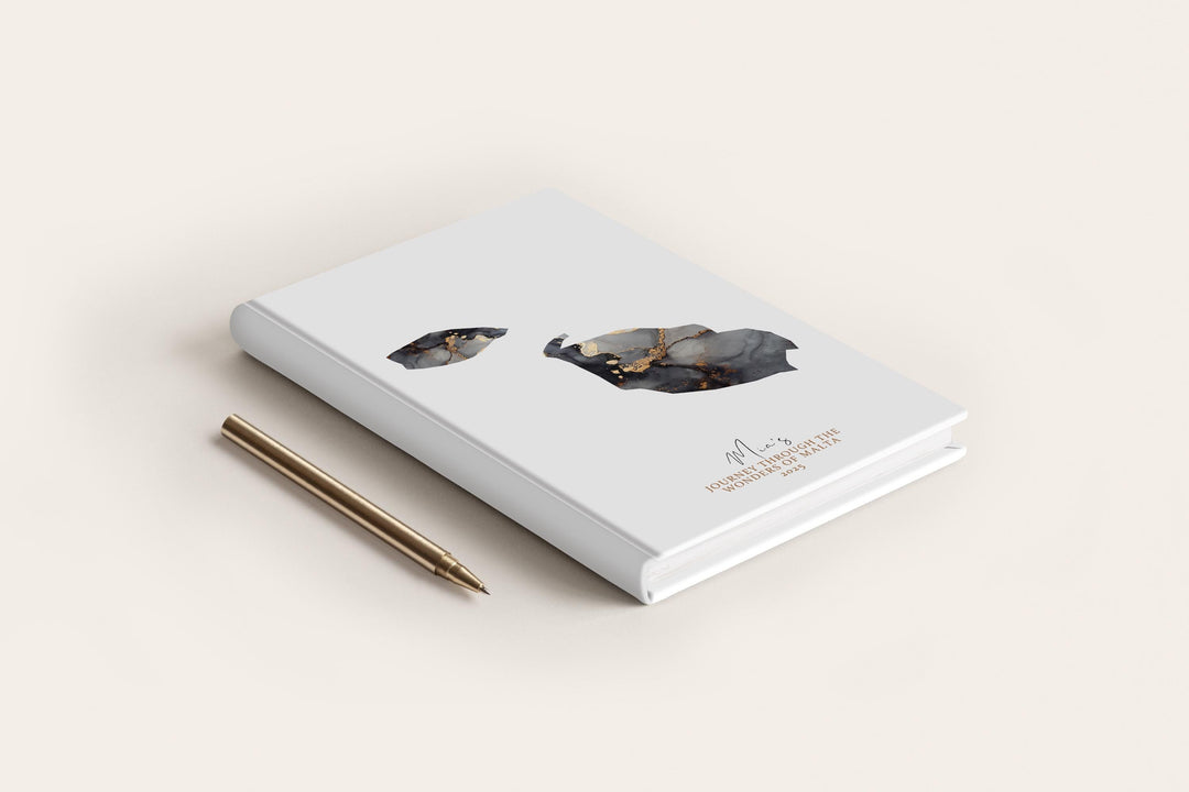 Malta Travel Journal Personalised Travel Diary Notebook Country Malta Map Custom Map Planner