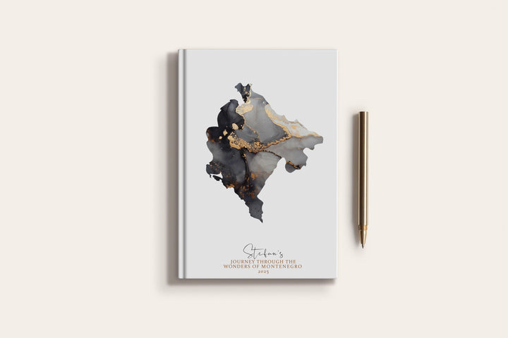 Montenegro Travel Journal Personalised Travel Diary Notebook Country Montenegro Map Custom Map Planner
