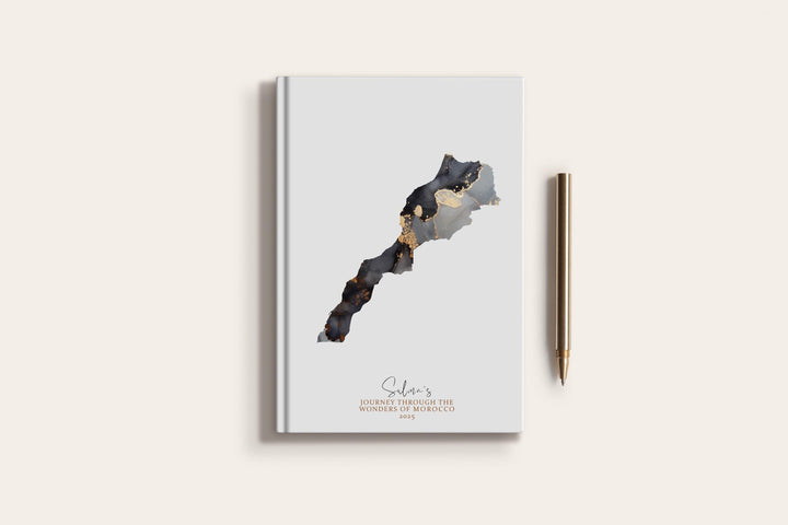 Morocco Travel Journal Personalised Travel Diary Notebook Country Morocco Map Custom Map Planner