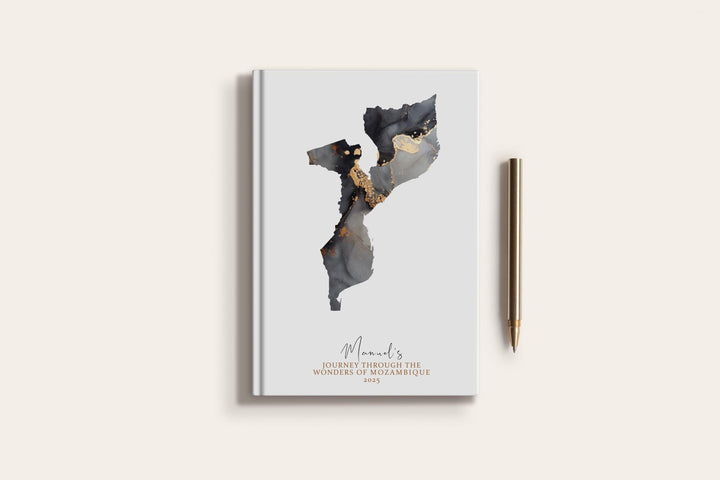 Mozambique Travel Journal Personalised Travel Diary Notebook Country Mozambique Map Custom Map Planner