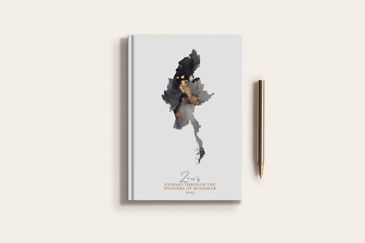 Myanmar Travel Journal Personalised Travel Diary Notebook Country Myanmar Map Custom Map Planner