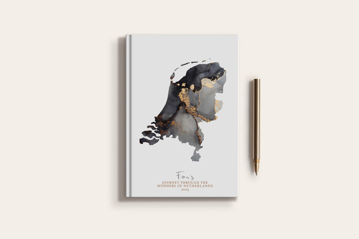 Netherlands Travel Journal Personalised Travel Diary Notebook Country Netherlands Map Custom Map Planner