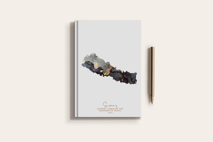 Nepal Travel Journal Personalised Travel Diary Notebook Country Nepal Map Custom Map Planner