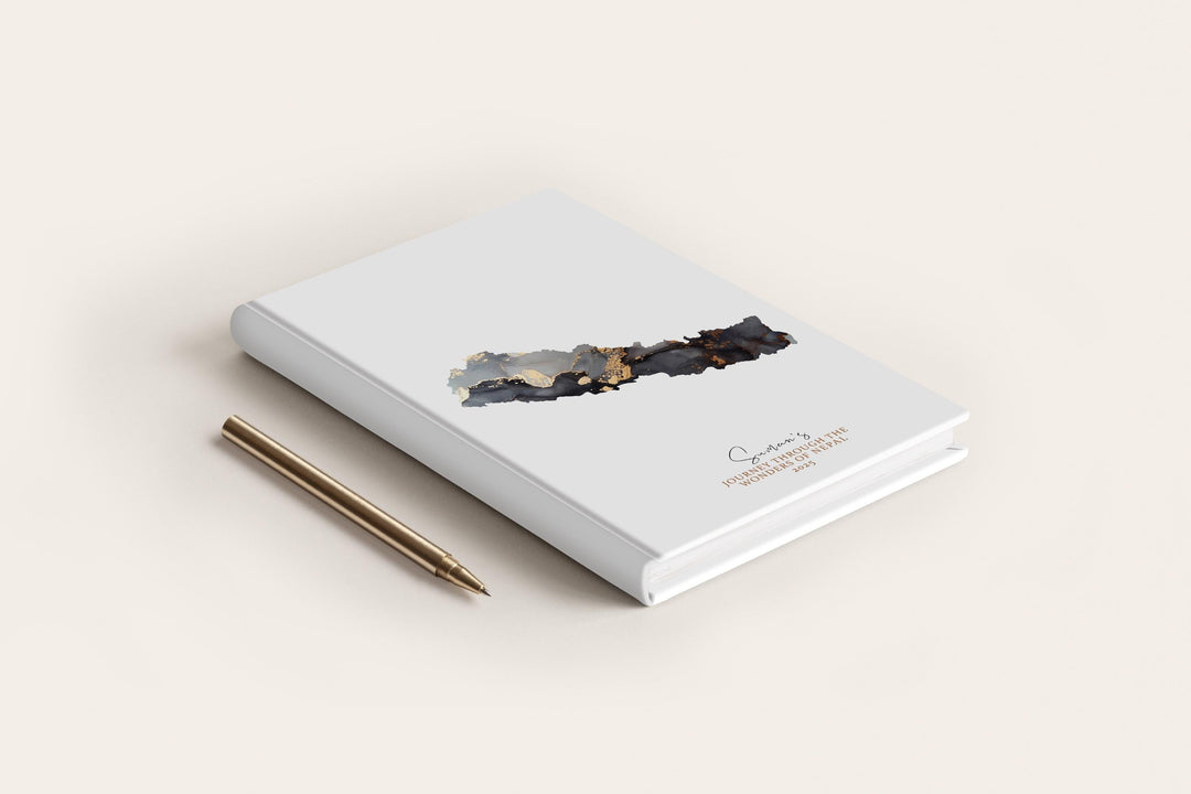 Nepal Travel Journal Personalised Travel Diary Notebook Country Nepal Map Custom Map Planner