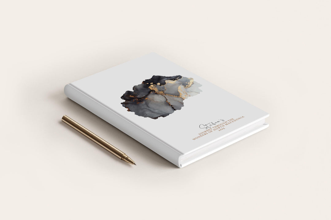 North Macedonia Travel Journal Personalised Travel Diary Notebook Country North Macedonia Map Custom Map Planner