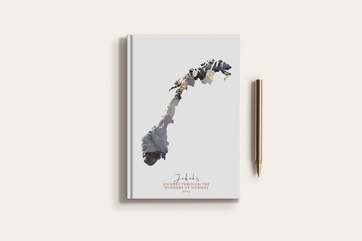 Norway Travel Journal Personalised Travel Diary Notebook Country Norway Map Custom Map Planner