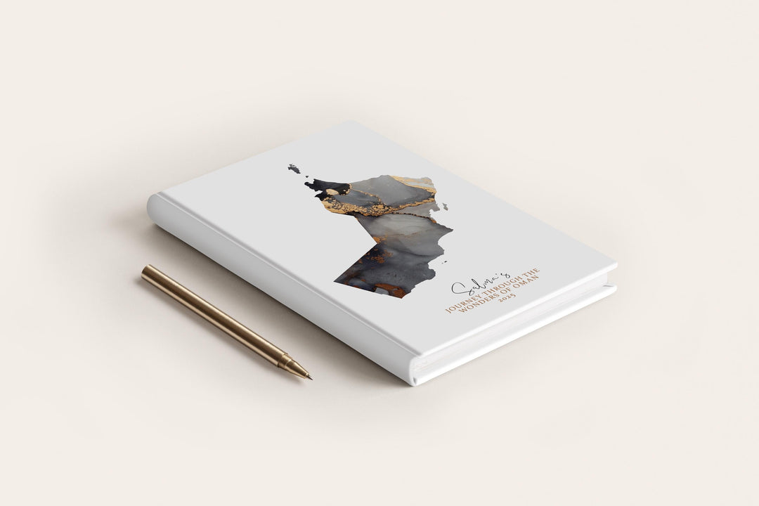 Oman Travel Journal Personalised Travel Diary Notebook Country Oman Map Custom Map Planner