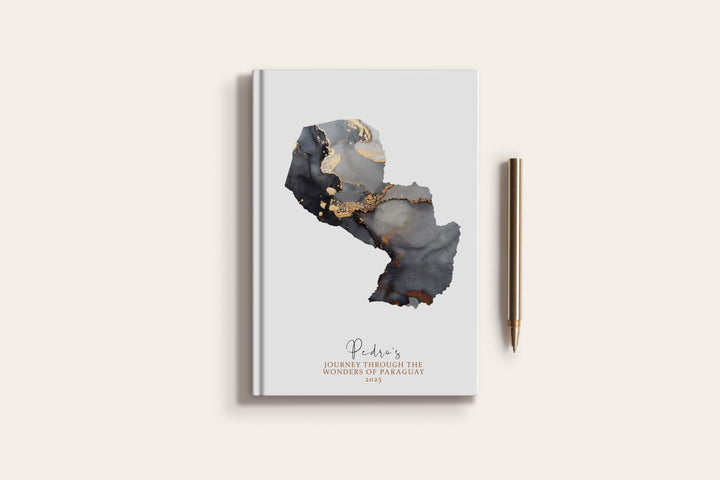 Paraguay Travel Journal Personalised Travel Diary Notebook Country Paraguay Map Custom Map Planner