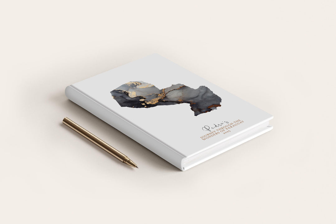 Paraguay Travel Journal Personalised Travel Diary Notebook Country Paraguay Map Custom Map Planner